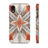 Silver Feather Compass - Impact Resistant Phone Case